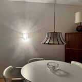 Set of 2 Austrian Ice Glass Wall Lamps by J.T. Kalmar