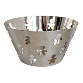 Large vintage Alessi girotondo (fruit) bowl by King Kong, Italian design