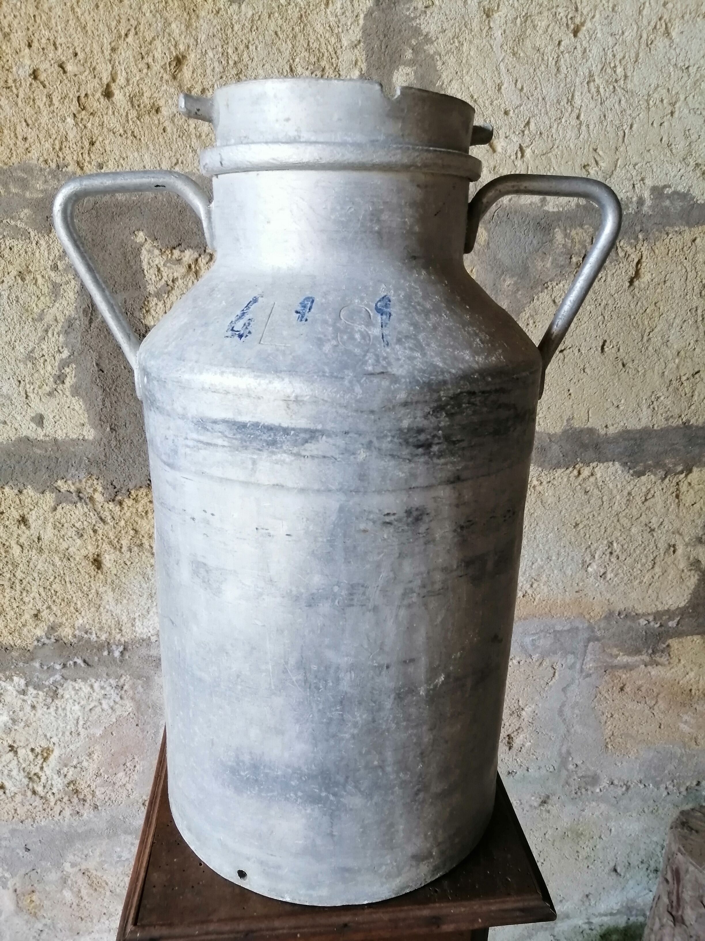 Aluminum farm milk jar