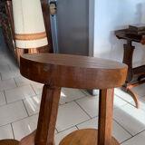 Lot of vintage wooden tripod stools