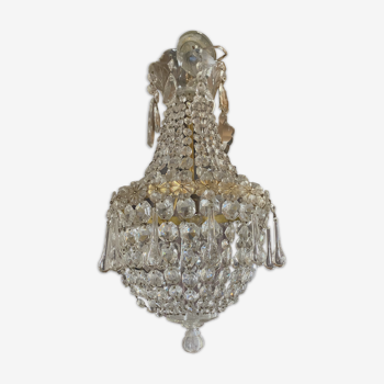 Bohemian crystal hot air balloon chandelier