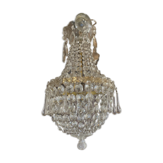 Bohemian crystal hot air balloon chandelier