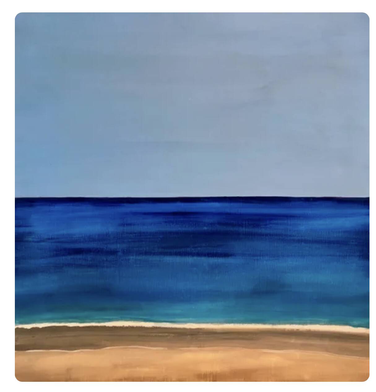 Blue Marine Figurative Painting