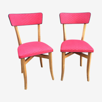Pair of 60s vintage bistro chairs