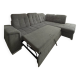 Grey mottled convertible corner sofa
