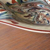 Glazed ceramic plate signed