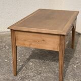 Solid desk in raw oak handles art deco shells