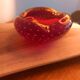 Vintage Murano Ashtray Catchall - Ruby Red Bullicante Glass - Vi