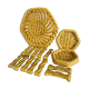 FPP Vallauris barbotine trivets, bottle coasters and knife holders