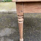 19th-century Louis XVI solid oak farmhouse table, 140cm.