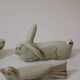 8 portes couteaux animaux porcelaine de Limoges vintage