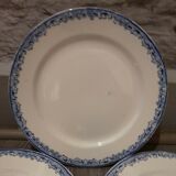 Series of 6 plates in Earthenware Sarreguemines model Fontanges