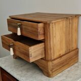 Rustic master piece of furniture, bedside table, late 19th century