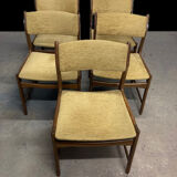 Suite of 5 Scandinavian chairs 60s