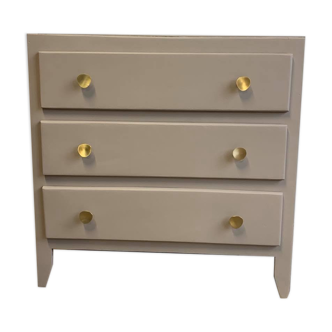 Vintage matte linen chest of drawers