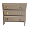 Vintage matte linen chest of drawers