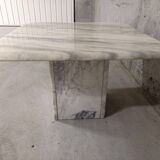 Vintage coffee table in white marble 70s