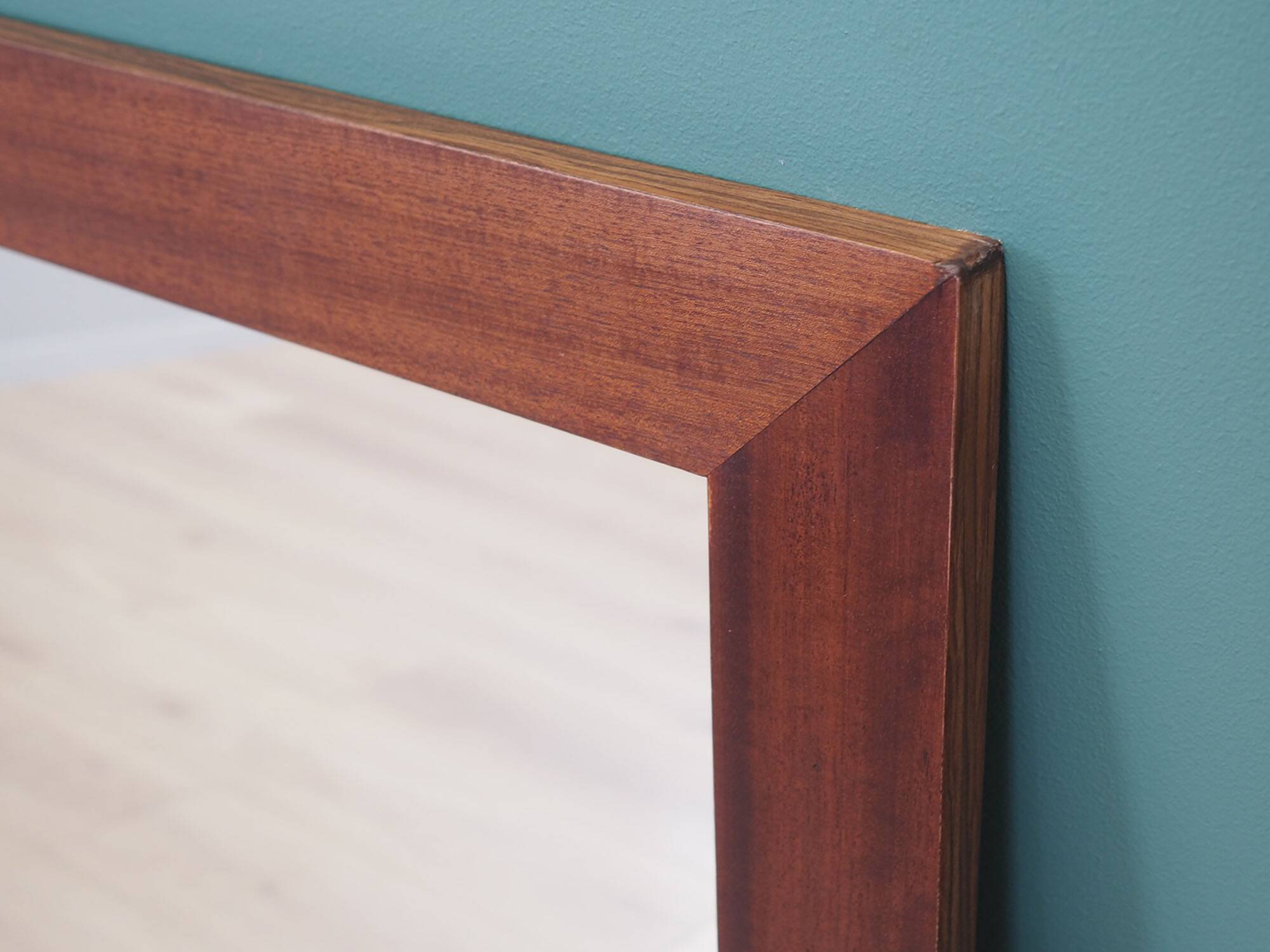 Mirror in mahogany frame, Danish design, 1970s, production: Denmark