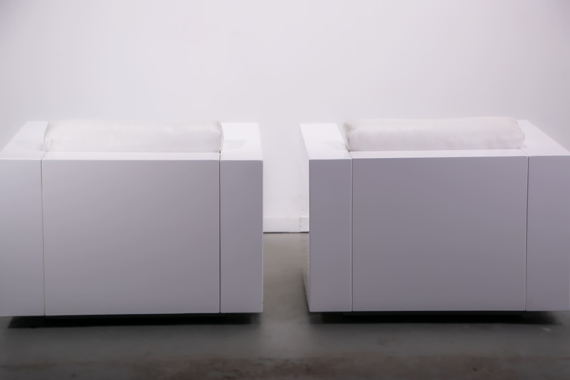 Saratoga armchairs by Lella and Massimo Vignelli for Poltronova