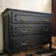 Black restyled vintage chest of drawers