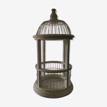 Cage à oiseaux décorative en bois