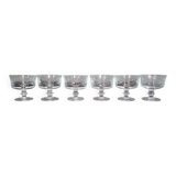 6 engraved crystal fruit salad bowls from the Napoleon III period