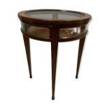 Pedestal table Louis XVI style showcase with removable top XX century