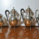 Service ancien thé café métal argenté cafetière théière sucrier pot lait