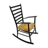 Italian mid century wooden rocking chair