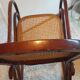 Rocking flesh curved wood and sitting in Art Deco cannage style