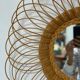 Large mirror wicker sun vintage 63cm