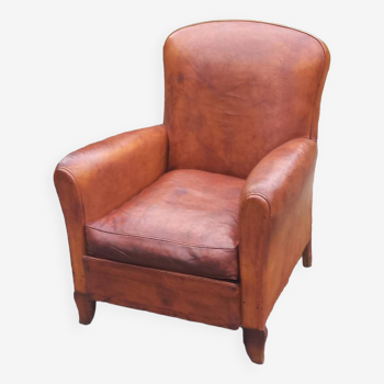 Art deco leather club chair from the 1930s