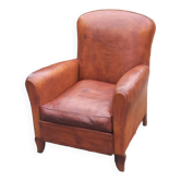 Art deco leather club chair from the 1930s