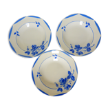 3 vintage soup plates