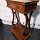 Lyre bedside table in solid cherry wood