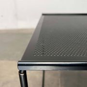 Table d'appoint postmoderne en métal perforé Ikea, années 1980