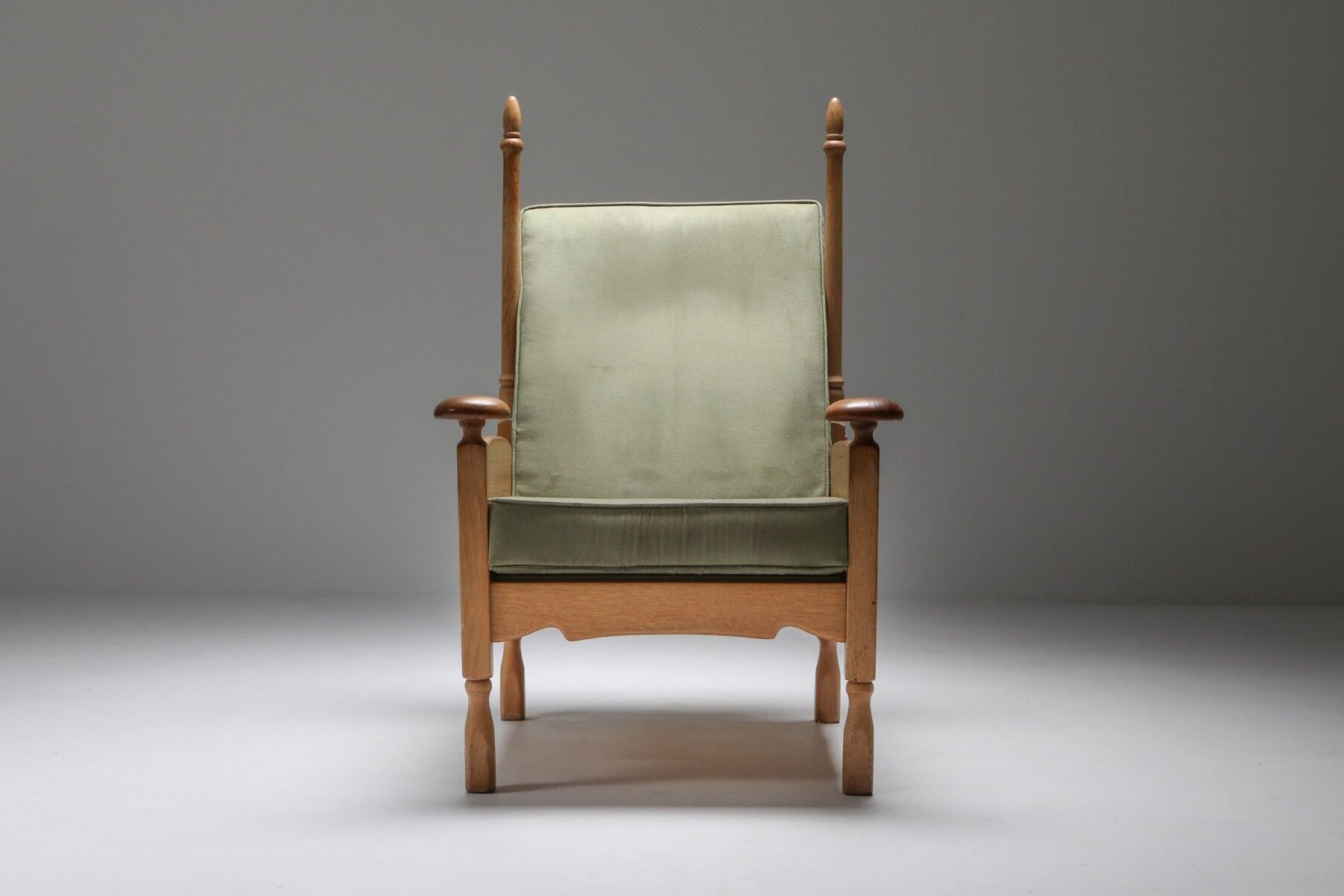 Throne long chairs in natural oak - 1950s