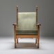 Throne long chairs in natural oak - 1950s