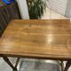 1-drawer solid oak desk with turned and carved legs, 89x62cm.