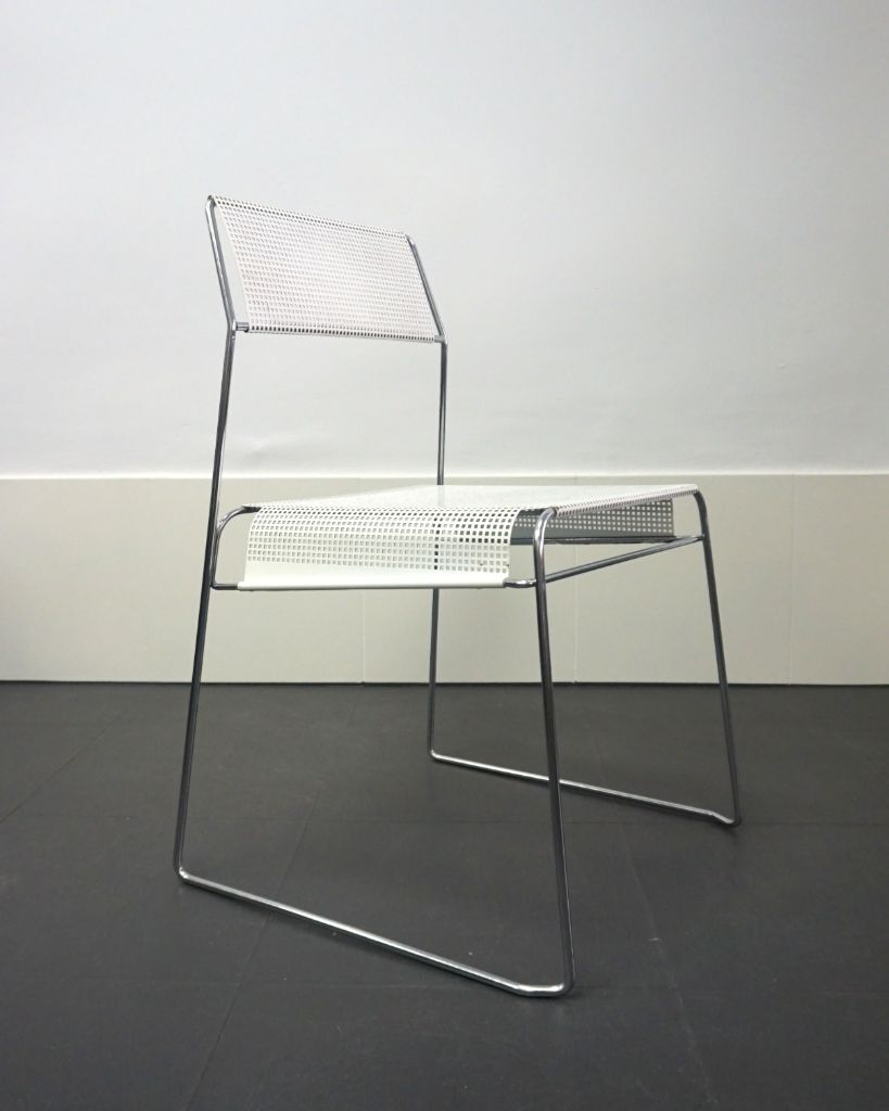 Set of 4 metal chairs, 1970s