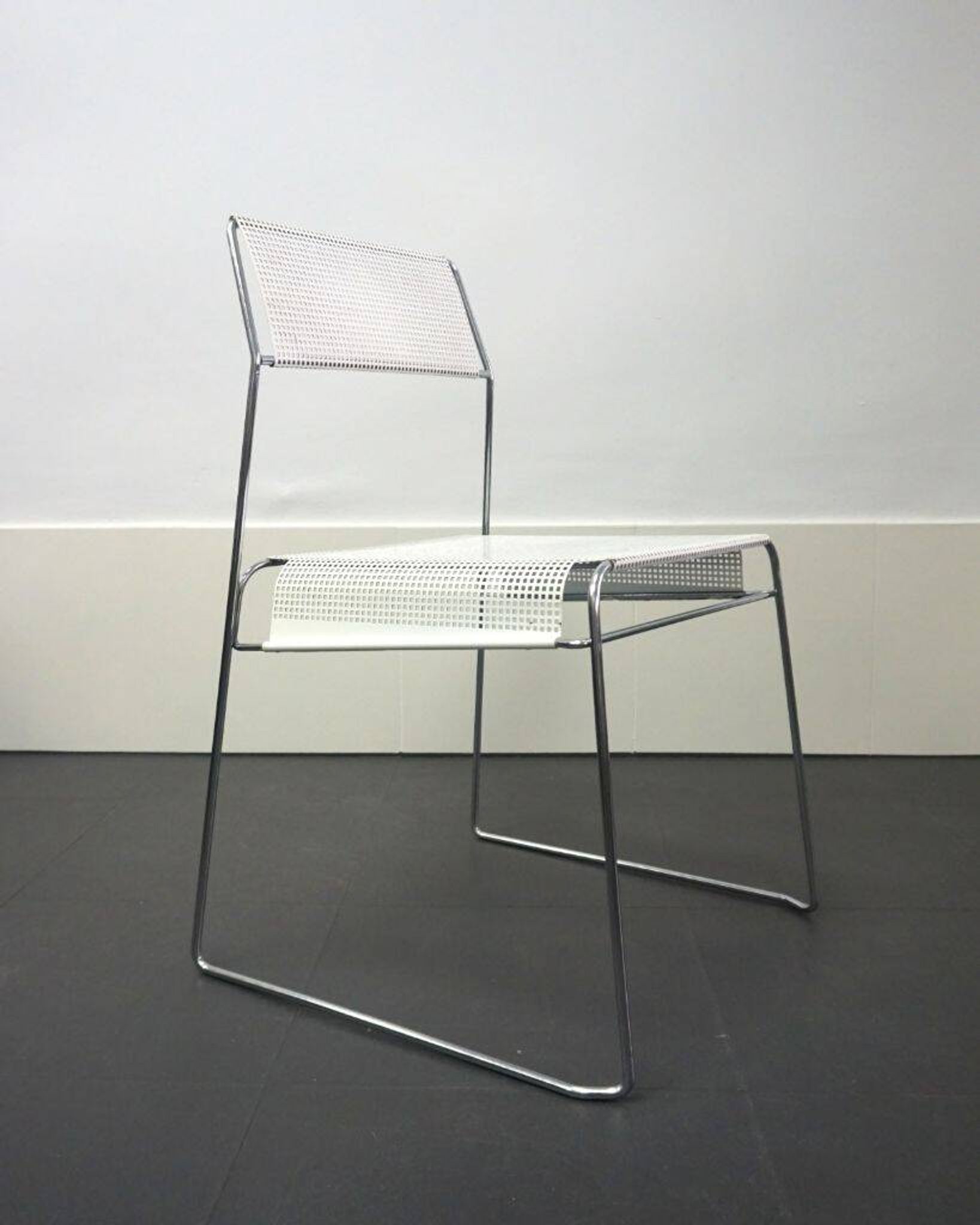 Set of 4 metal chairs, 1970s