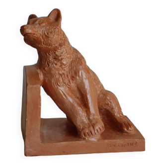 Cale livres ours en terre cuite Thomas Cartier