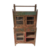 Old glazed vaisselier in Burmese teak