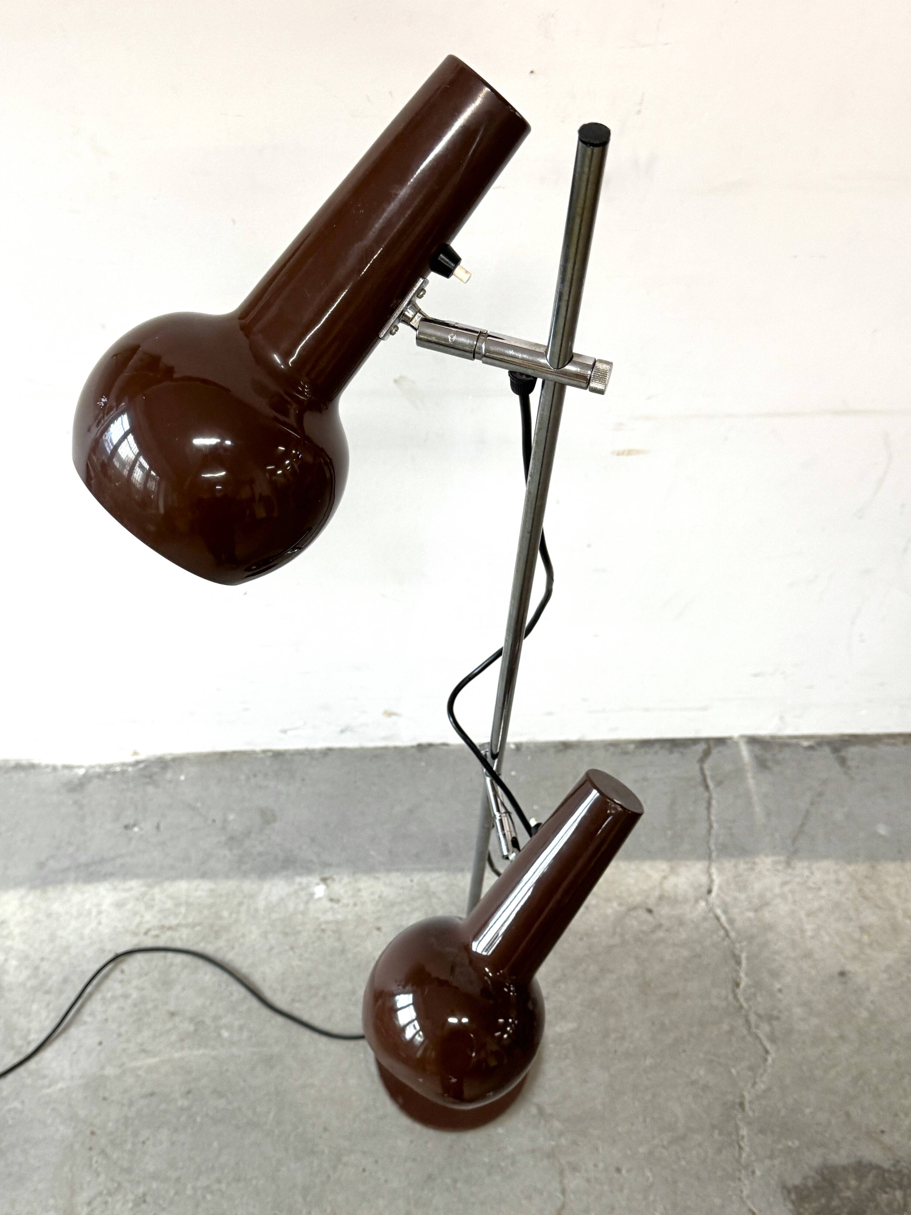 Floor lamp, Denmark, 1960s, space age, mid-century modern