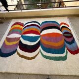 Beni Ourain Rug, Moroccan Abstract Wool Carpet 150/250cm