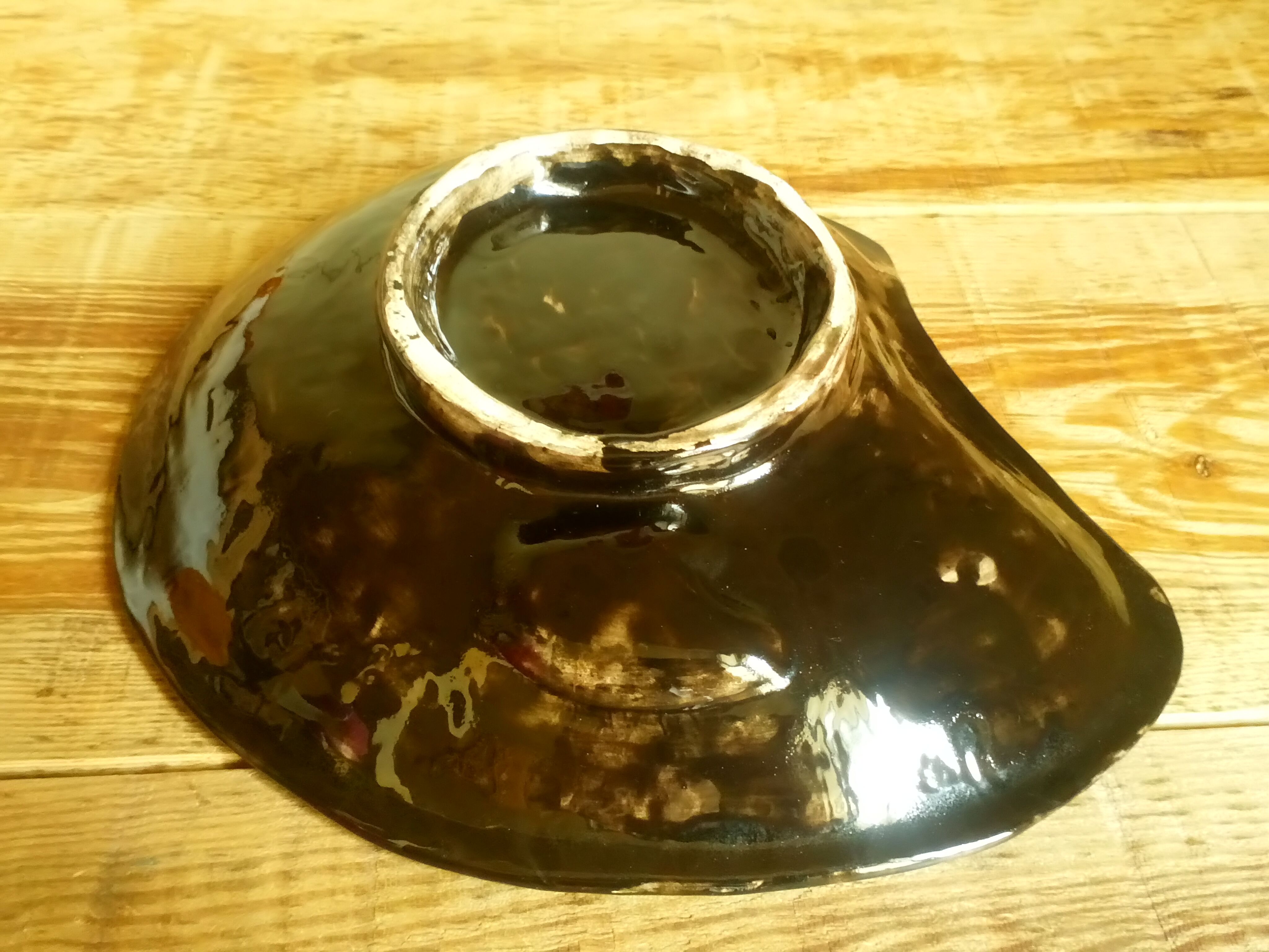 Coupe en ceramique en forme de palette de peintre 1960