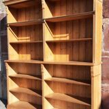 Pine bookcase (251 x 49 x height 288 cm)