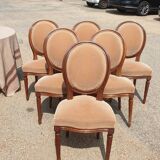 6 Louis XVI medallion chairs