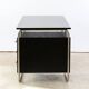 1960s desk in Bauhaus style, black lacquered