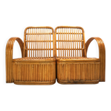 Paul Frankl Design Rattan Two-Seater Sofa, 1940